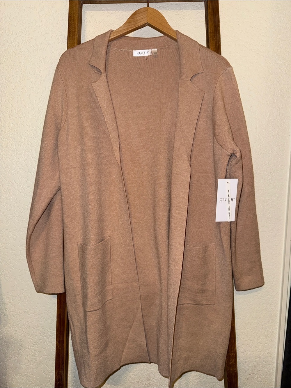 NWT Cloth by Design Open Front Knit Cardigan Blazer Women’s Longline Sweater